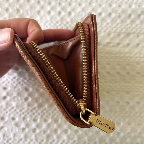 Ellen Tracy Brown Faux Leather Wallet - Picture 4 of 7